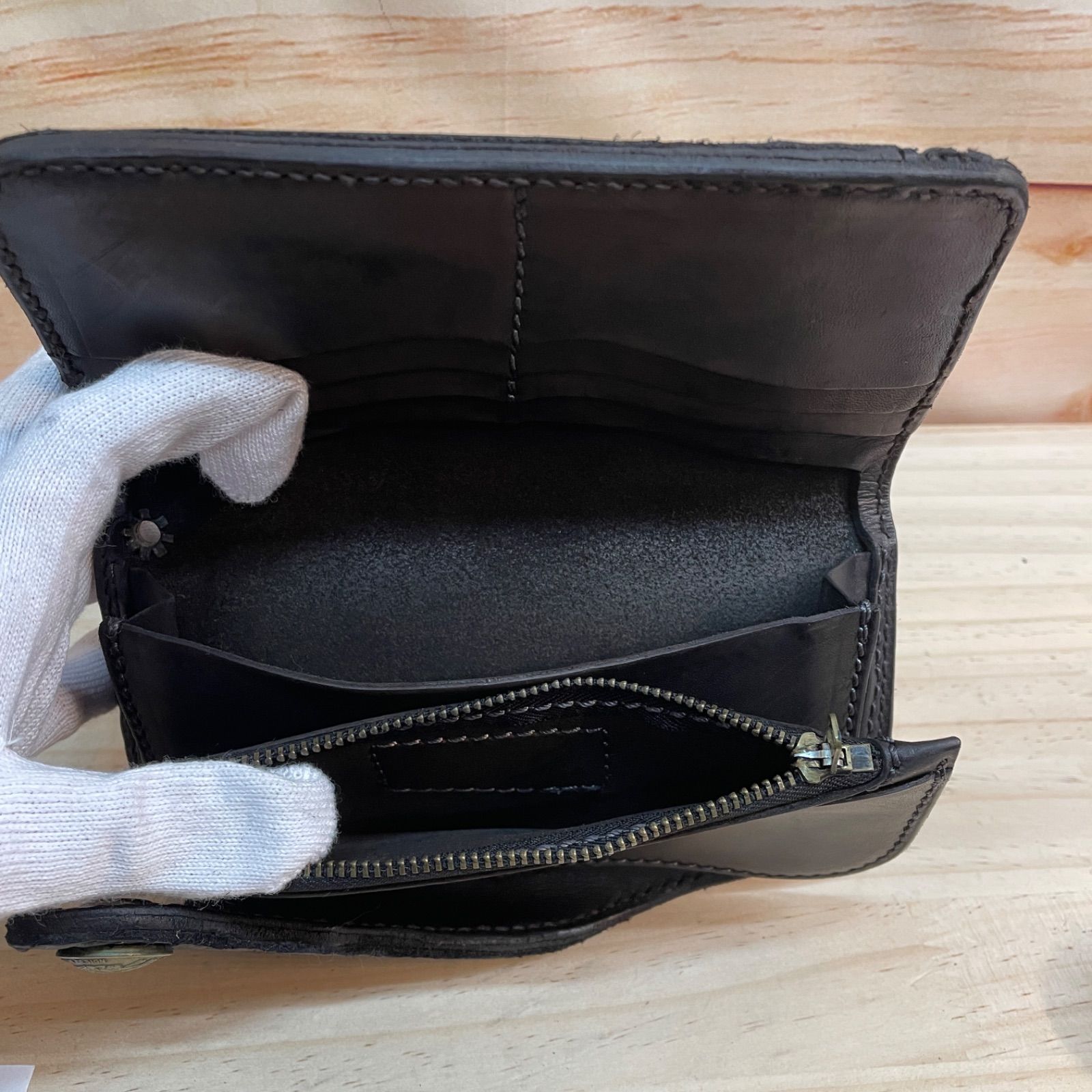 REDMOON レッドムーン クロコダイル バイカーズウォレット 長財布 