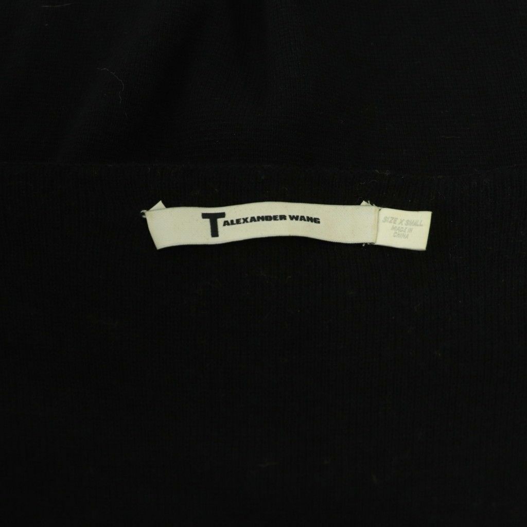 ティーバイアレキサンダーワン ニット XS 黒 Vネック ライン入り 長袖 Alexander Wang(アレキサンダーワン) ニット・セーター(レディース