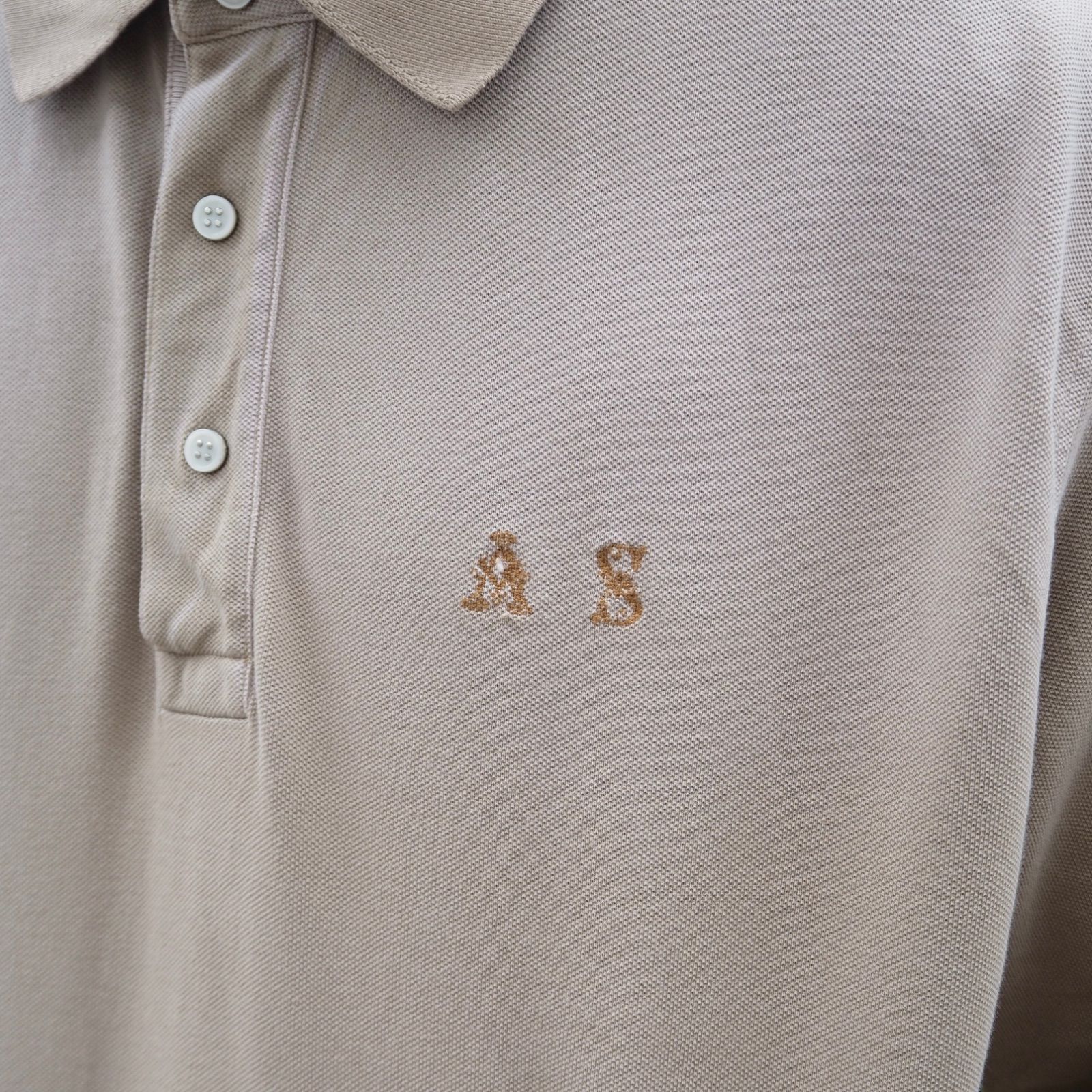 Acne Studios ベージュ ポロシャツ 美品】Acne Studios ポロシャツ ベージュ アクネストゥディオス - メルカリ