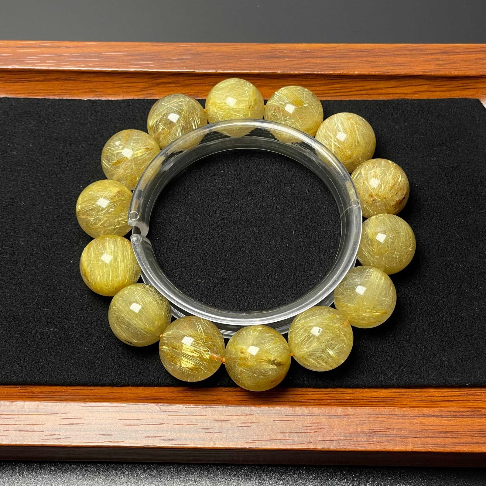 ルチルクォーツ　　金運 天然石☆【95A極!極満針ルチルクォーツ】☆ブレスレット 天然石 金運