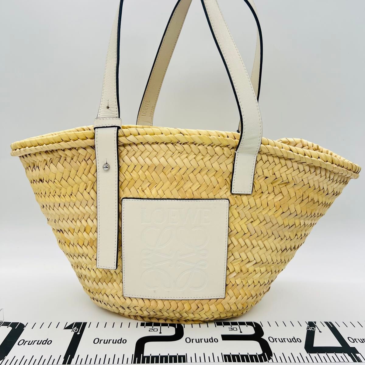 LOEWE ロエベ バケット かごバッグ スモール ハンドバッグ ホワイト 