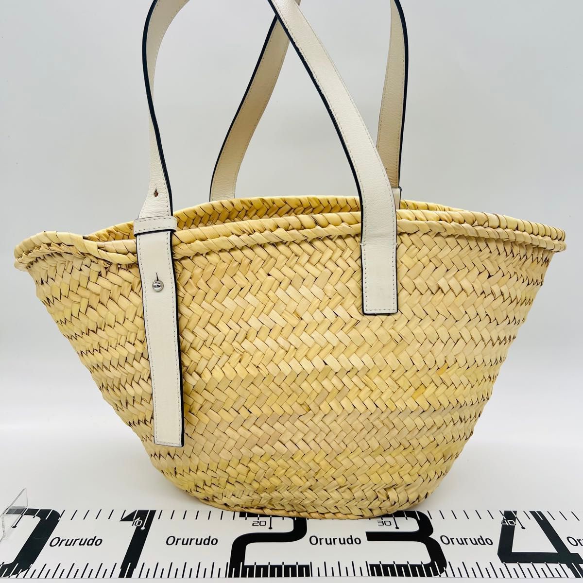 LOEWE ロエベ バケット かごバッグ スモール ハンドバッグ ホワイト 