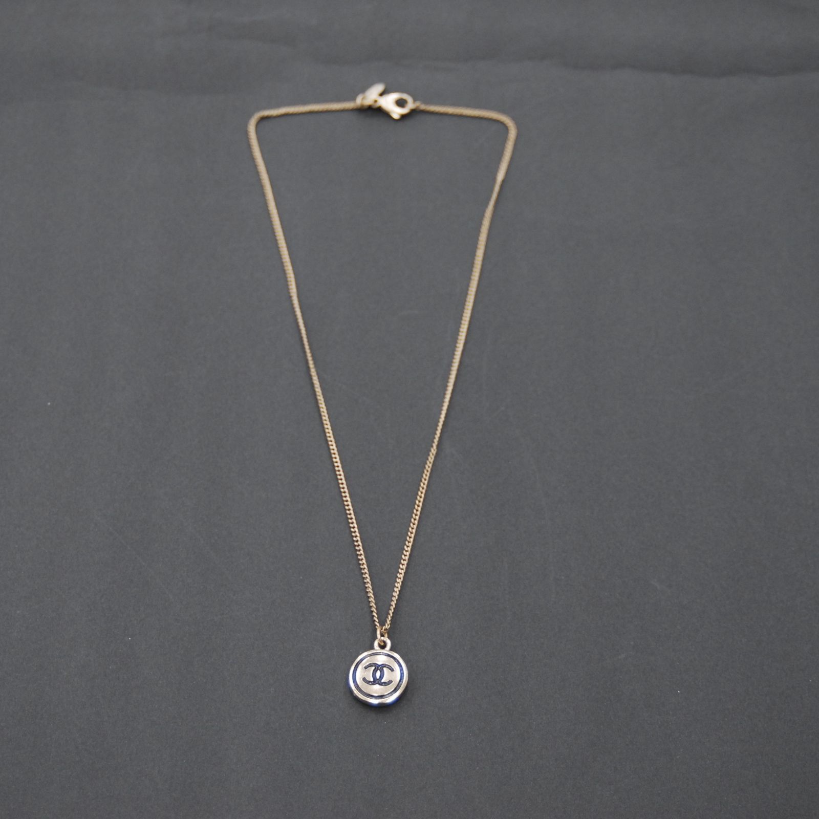 25MS0173 中古 シャネル CHANEL CCロゴ ネックレス 合金 ゴールド 