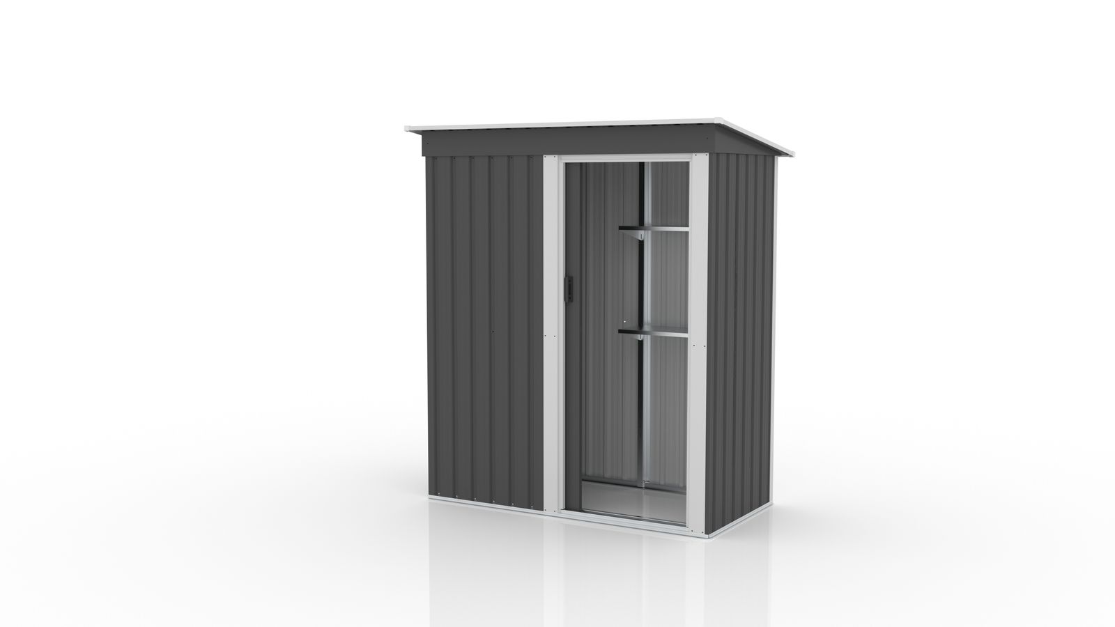 【可動棚付き】 物置 屋外 大型 倉庫 大型物置 戸外収納庫 物置 防水/耐侯 収納可能 ガーデン/庭/田畑/農場 頑丈 大容量 スチール 床なし グレー