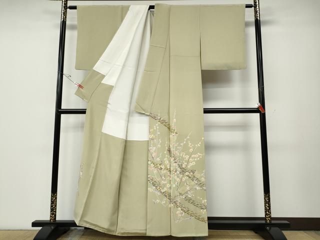 平和屋着物●本加賀友禅作家　茶谷孝志　色留袖　熨斗枝梅文　正絹　逸品　CABE6843ut 平和屋着物○本加賀友禅作家 茶谷孝志 色留袖 熨斗枝梅文 正絹 逸品
