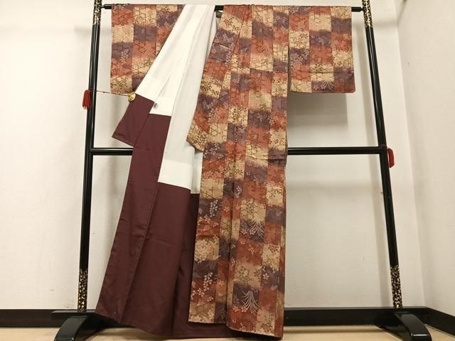 平和屋着物●お召　草花文　正絹　逸品　未使用　AABH2054ph 平和屋着物○お召 草花文 正絹 逸品 未使用 AABH2054ph - メルカリ