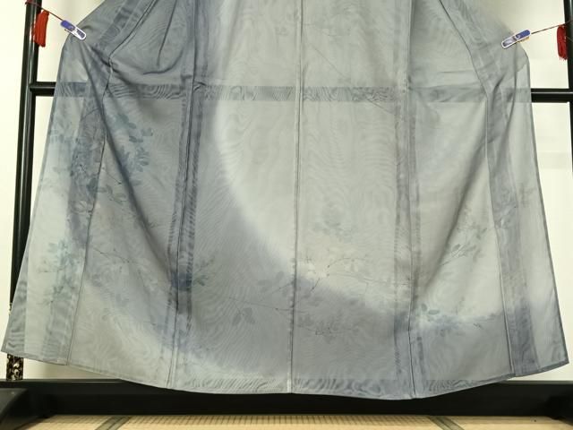 平和屋着物▽訪問着 無双 紗袷 紗×紗 手描き 枝花文 正絹 逸品