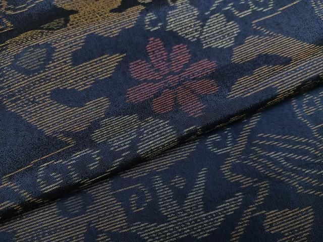 平和屋着物●本場大島紬　薩摩結城　草花文　正絹　逸品　未使用　AABH3075ph 平和屋着物○本場大島紬 薩摩結城 草花文 正絹 逸品 未使用 AABH3075ph
