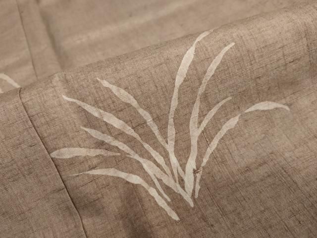 平和屋着物●上質な紬　草葉文　高島屋扱い　正絹　逸品　DABC2996ud 平和屋着物○上質な紬 草葉文 高島屋扱い 正絹 逸品 DABC2996udの通販