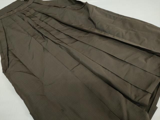 平和屋着物●男性　馬乗り袴　縞　正絹　逸品　DABD9002ud