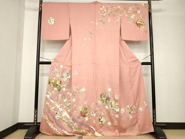 平和屋着物●訪問着　友禅　花丸文　正絹　逸品　AABH4261ck 平和屋着物○訪問着 友禅 花丸文 正絹 逸品 AABH4261ck - メルカリ