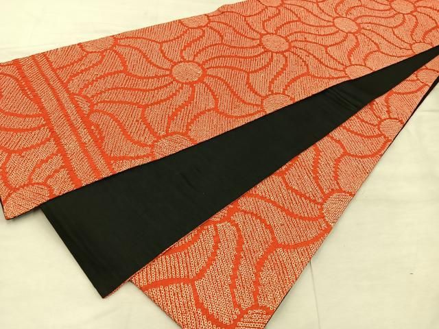 平和屋着物○全通柄 京袋帯 総絞り 舞花文 正絹 逸品 BAAX0258mz