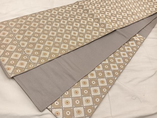 平和屋着物○六通柄 京袋帯 菱花文 金糸 正絹 逸品 BAAX0259mz - メルカリ