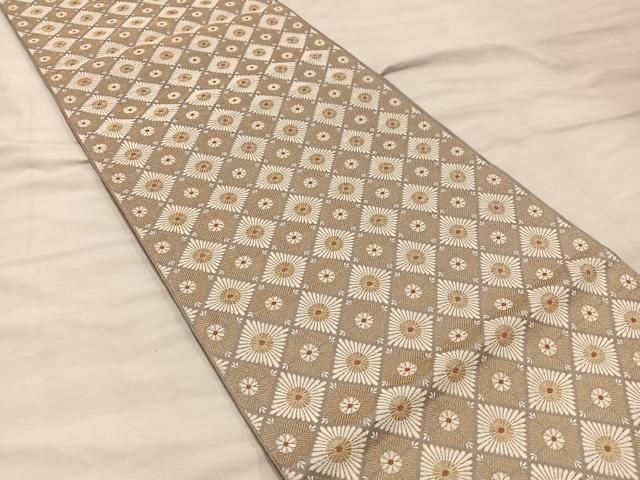 平和屋着物●六通柄　京袋帯　菱花文　金糸　正絹　逸品　BAAX0259mz 平和屋着物○六通柄 京袋帯 菱花文 金糸 正絹 逸品 BAAX0259mz - メルカリ
