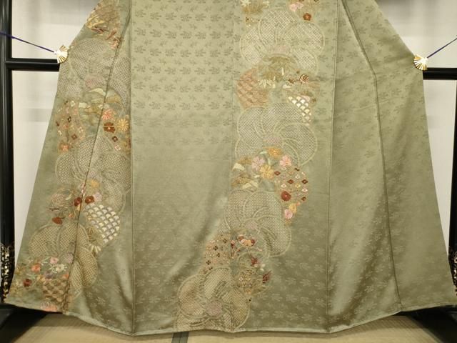 平和屋着物●訪問着　総刺繍　ねじ梅　金糸　正絹　逸品　AABH4265ck 平和屋着物○訪問着 総刺繍 ねじ梅 金糸 正絹 逸品 AABH4265ck - メルカリ