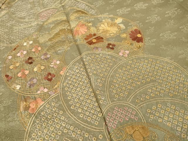 平和屋着物○訪問着 総刺繍 ねじ梅 金糸 正絹 逸品 AABH4265ck - メルカリ