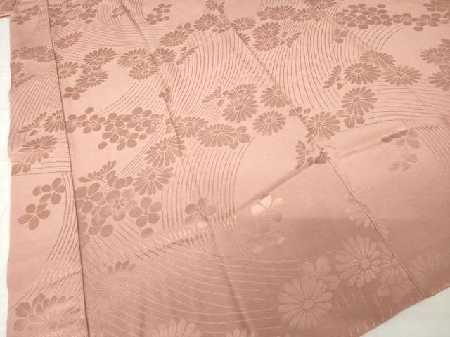 平和屋着物●長襦袢　無双仕立て　流水花地紋　三越扱い　正絹　逸品　未使用　AABH4266ck 平和屋着物○長襦袢 無双仕立て 流水花地紋 三越扱い 正絹 逸品 未使用