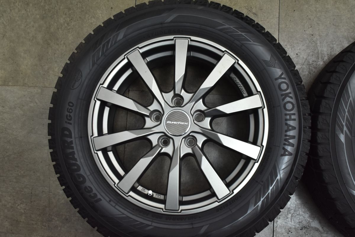 バリ溝】ユーロテック 16in 6.5J +38 PCD112 ヨコハマ アイスガード 