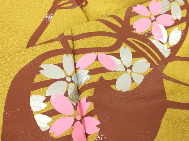 平和屋着物●豪華色留袖　瓢箪に桜　銀彩　正絹　逸品　DABC3783az 平和屋着物○豪華色留袖 瓢箪に桜 銀彩 正絹 逸品 DABC3783az - メルカリ