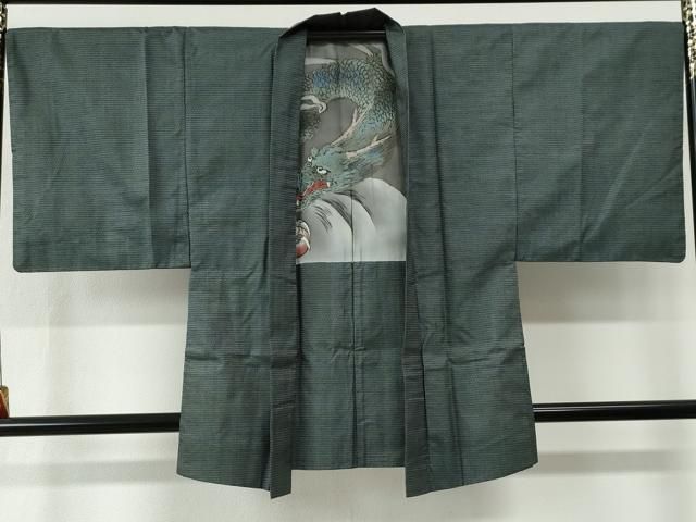 平和屋本店■極上　本場大島紬　単衣　アンサンブル　袖なし羽織　120亀甲　逸品　CZAA1895s5 平和屋着物男性 本場大島紬 アンサンブル 100亀甲 総詰め 正絹 逸品