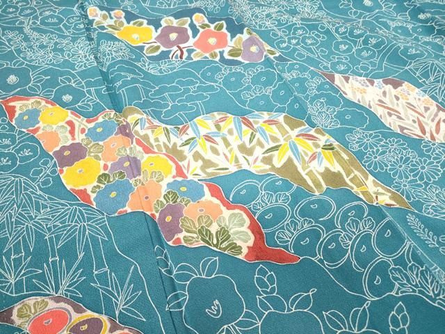 平和屋着物○訪問着 花尽くし 正絹 逸品 DABC3787az - メルカリ