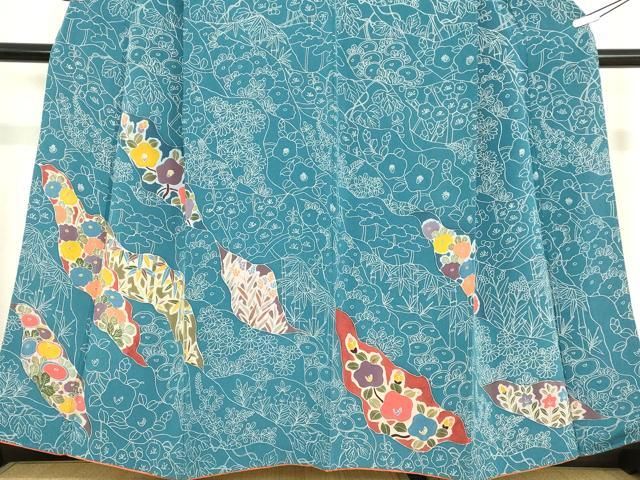 平和屋着物●訪問着　花尽くし　正絹　逸品　DABC3787az 平和屋着物○訪問着 花尽くし 正絹 逸品 DABC3787azの通販 by 平和屋