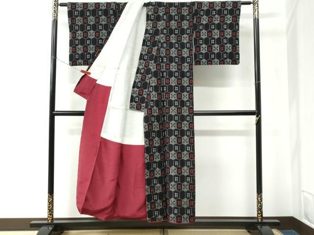 平和屋着物●久留米絣　アンサンブル　亀甲吉祥文　綿　逸品　CABE2509yc 平和屋着物○久留米絣 アンサンブル 亀甲吉祥文 綿 逸品 CABE2509yc