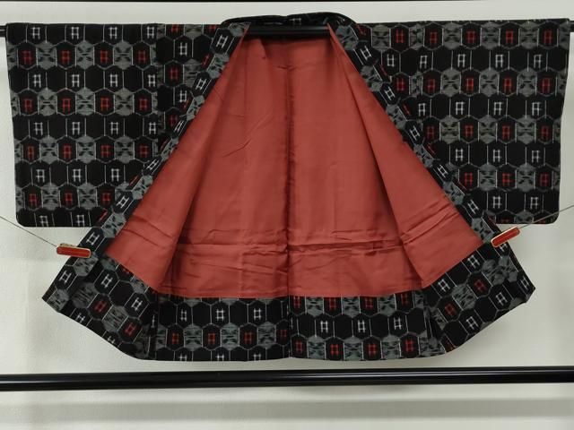 平和屋着物●久留米絣　アンサンブル　亀甲吉祥文　綿　逸品　CABE2509yc 平和屋着物○久留米絣 アンサンブル 亀甲吉祥文 綿 逸品 CABE2509yc