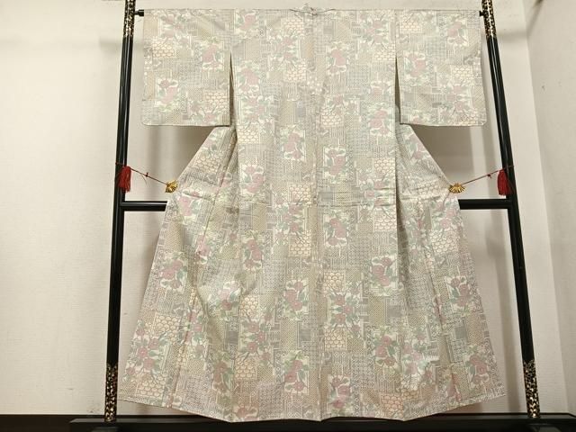 平和屋着物●本場大島紬　一元絣　吉祥文　正絹　逸品　AABF5525fy 平和屋着物○本場大島紬 一元絣 吉祥文 正絹 逸品 AABF5525fy 【公式通販】