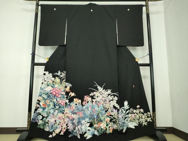 逸品♡2点セット♡作家もの手描き友禅 正絹 黒留袖・礼装用 正絹 袋帯 