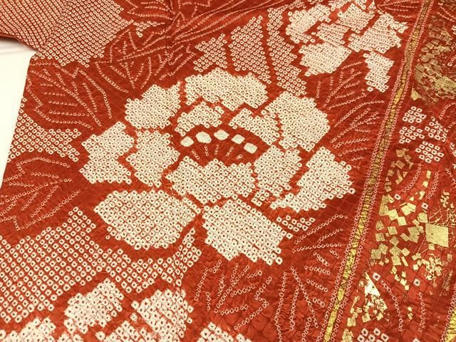 平和屋着物○豪華振袖 絞り 草花文 金彩 正絹 逸品 AABH4185ph - メルカリ