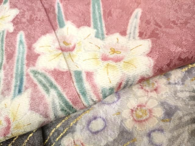 平和屋着物○吉澤友禅 豪華振袖・長襦袢セット 駒刺繍 草花尽くし 暈し