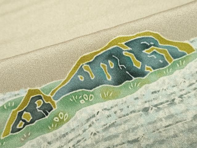 平和屋着物○本加賀友禅作家 大久保謙一 色留袖 枯山水 証紙付き 正絹