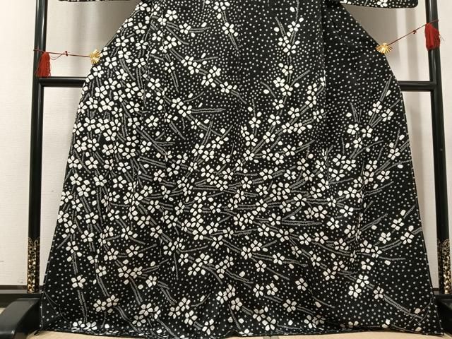 平和屋着物●訪問着　絞り　花尽くし　黒地　正絹　逸品　未使用　AABH5276ph 平和屋着物○訪問着 絞り 花尽くし 黒地 正絹 逸品 未使用 AABH5276ph