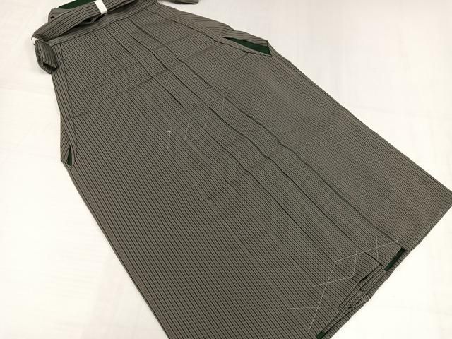 平和屋着物●男性 行灯袴 縞 正絹 逸品 未使用 AABH5283ph