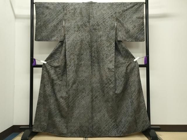 平和屋着物●菅原工房　菅原結作　漢方染　紬　総絞り　吉祥文　正絹　逸品　CABD9121gh 平和屋着物○菅原工房 菅原結作 漢方染 紬 総絞り 吉祥文 正絹 逸品