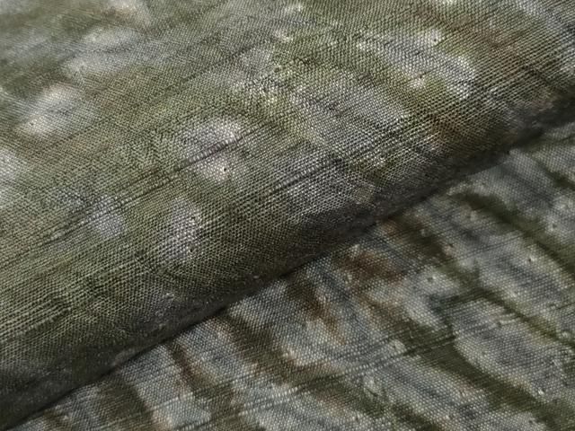 平和屋着物●菅原工房　菅原結作　漢方染　紬　総絞り　吉祥文　正絹　逸品　CABD9121gh 平和屋着物○菅原工房 菅原結作 漢方染 紬 総絞り 吉祥文 正絹 逸品