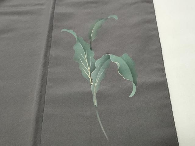 平和屋着物●東京友禅　菅有鬼一　色留袖　鷺　草花文　金彩　正絹　逸品　CABD9134gh 平和屋着物○東京友禅 菅有鬼一 色留袖 鷺 草花文 金彩 正絹 逸品