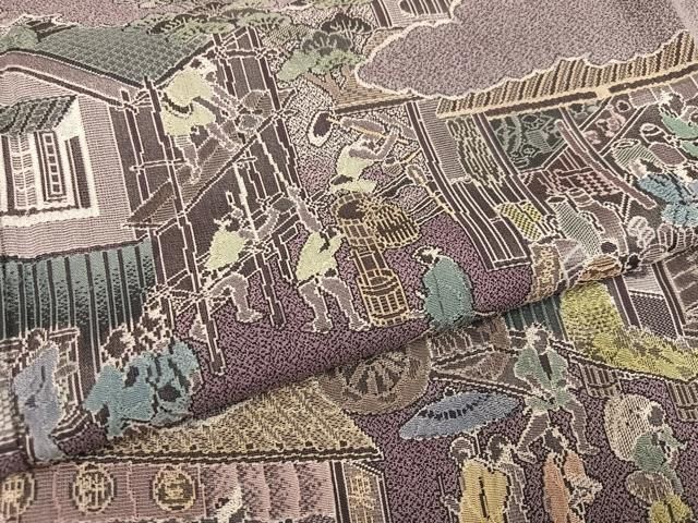 平和屋着物○日本画家 霜鳥忍の世界 彩天目織 お召 訪問着 彩り天目織