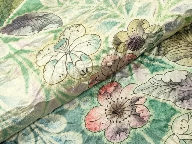 平和屋着物○豪華振袖 作家物 辻が花 絞り 暈し染め 銀通し地 仮絵羽