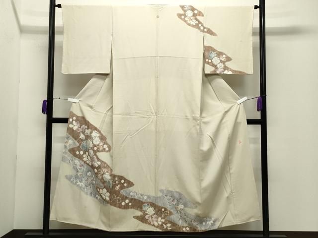 平和屋着物●十日町　名門　滝泰謹製　訪問着　辻が花　絞り　正絹　逸品　CABD9154gh 平和屋着物○十日町 名門 滝泰謹製 訪問着 辻が花 絞り 正絹 逸品