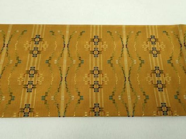 平和屋着物○九寸名古屋帯 花織 横段文 正絹 逸品 DABE5079ps - メルカリ