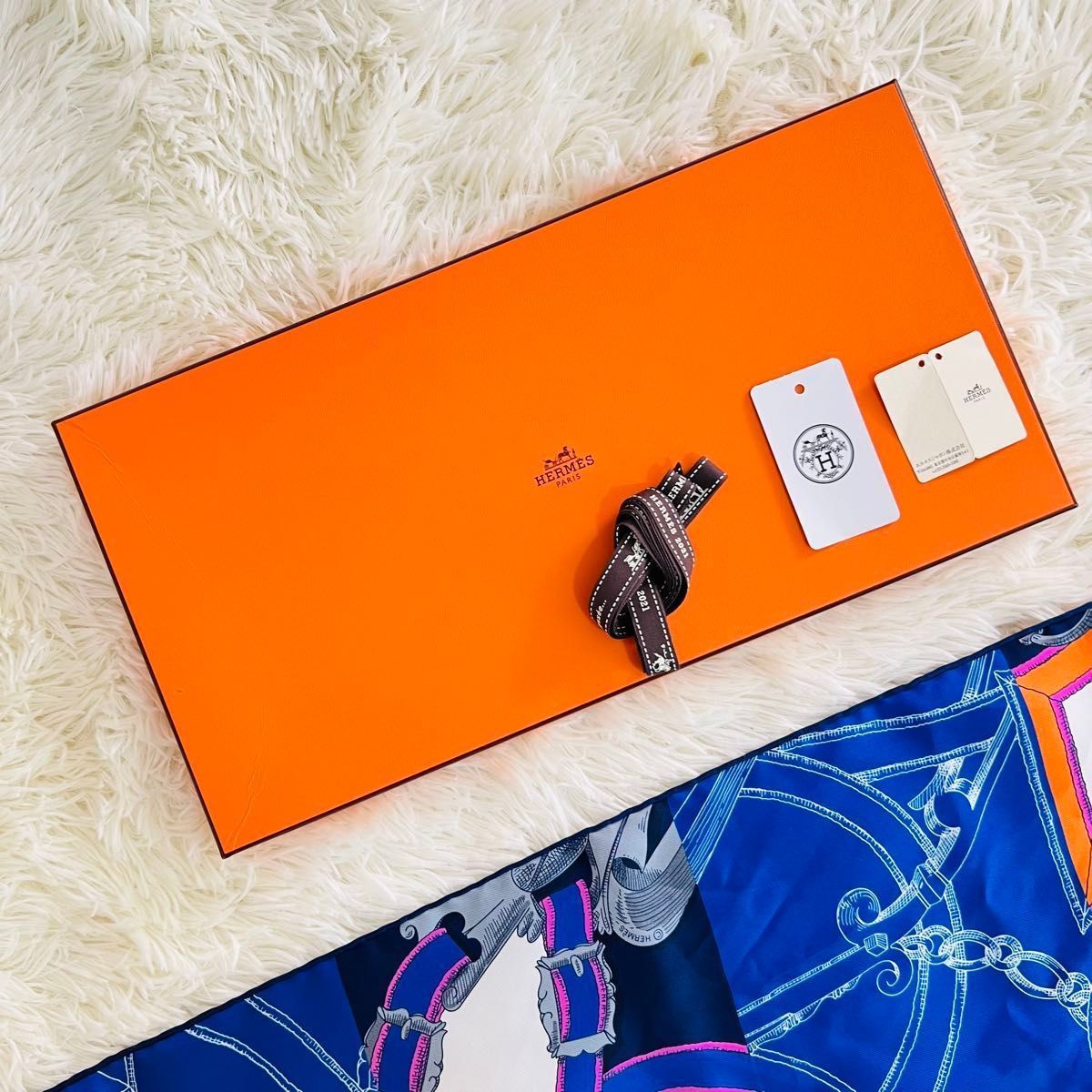 HERMES エルメス LINSTRVCTION DV ROY 帝王学 マキシツイリー スカーフ