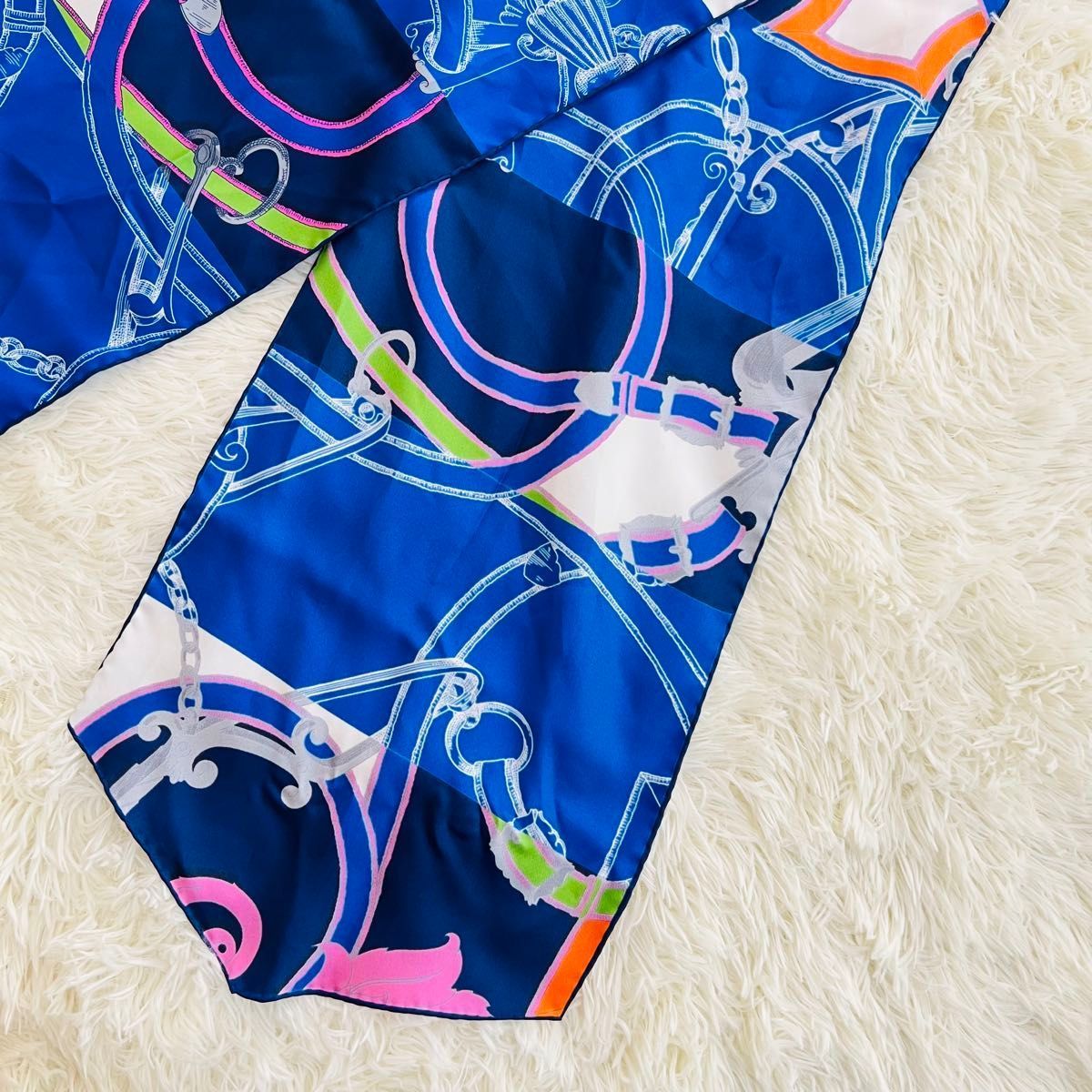HERMES エルメス LINSTRVCTION DV ROY 帝王学 マキシツイリー スカーフ
