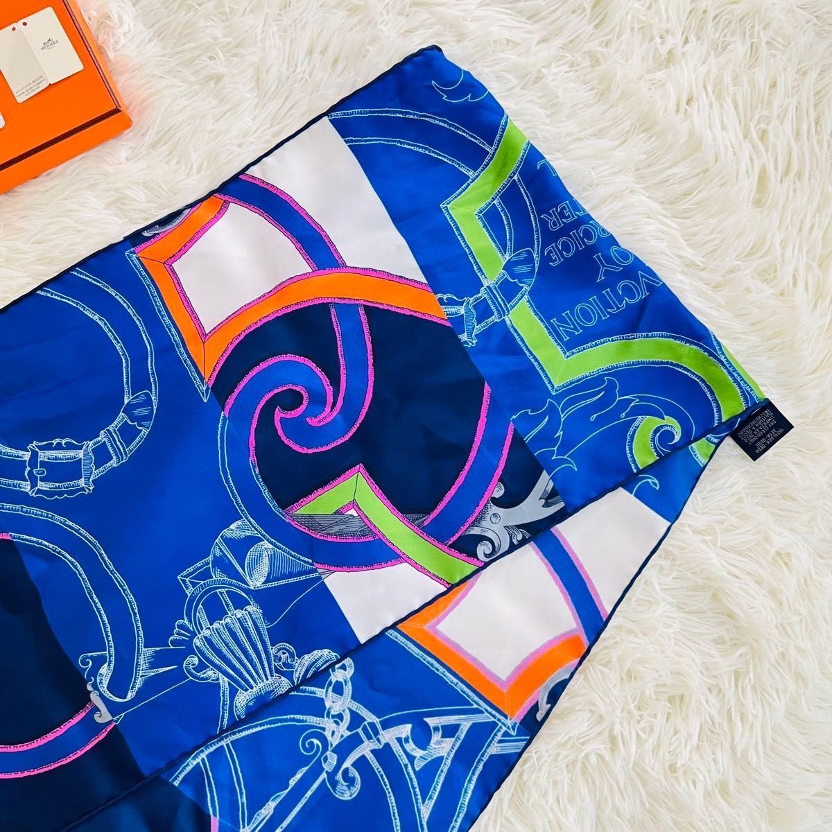 HERMES エルメス LINSTRVCTION DV ROY 帝王学 マキシツイリー スカーフ