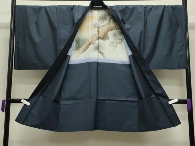 平和屋着物○男性 本場大島紬 アンサンブル キングサイズ 100亀甲 総