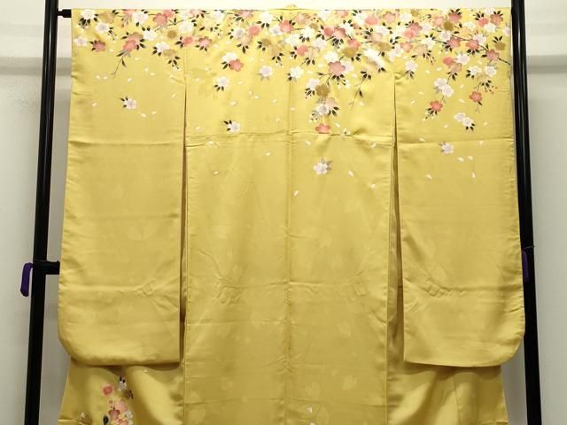 平和屋着物●豪華振袖　舞桜文　金彩　正絹　逸品　CABD9181gh 平和屋着物○豪華振袖 舞桜文 金彩 正絹 逸品 CABD9181ghの通販 by