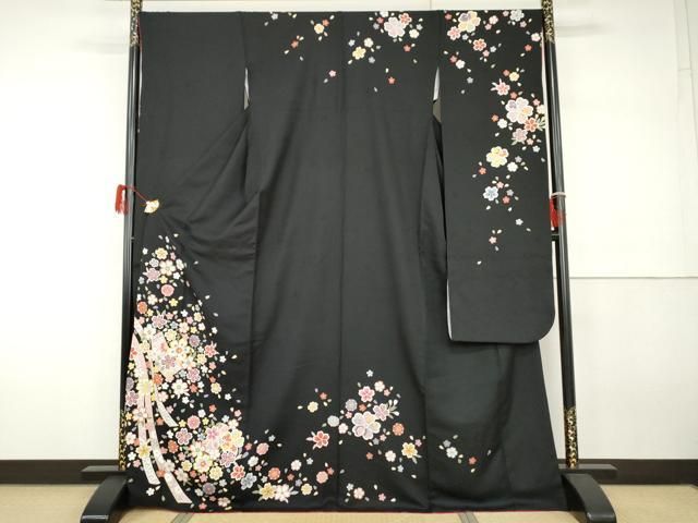 平和屋着物●小振袖　二尺袖　舞花文　銀彩　洗える着物　AABG4467fy 平和屋着物○小振袖 二尺袖 舞花文 銀彩 洗える着物 AABG4467fy : 平和