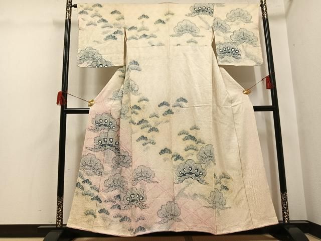平和屋着物●訪問着　総絞り　松文　正絹　逸品　AABH5335ph 平和屋着物○訪問着 総絞り 松文 正絹 逸品 AABH5335ph - メルカリ