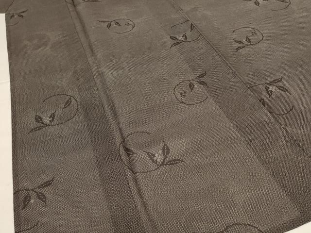 平和屋着物＊夏物　本場大島紬　夏大島　枝葉丸文　正絹　逸品　AABH6413jd 平和屋着物＊夏物 本場大島紬 夏大島 枝葉丸文 正絹 逸品 AABH6413jd
